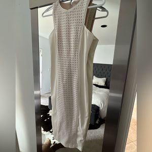 Bodycon midi white cocktail dress Sz S